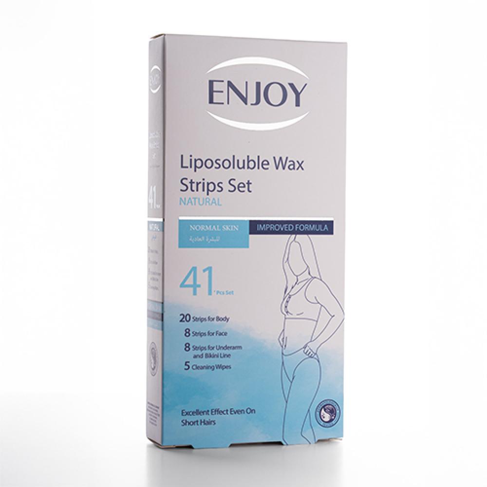 Enjoy Liposoluble Wax Strips Set For Sensitive Skin 41 pcs