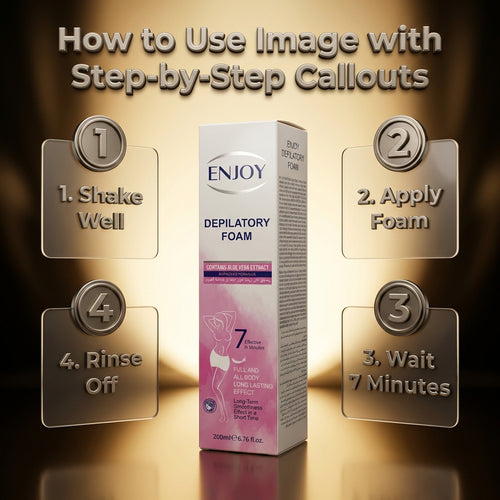 Enjoy Depilatory Foam with Coconut Oil & Aloe Vera Extract 200 ML