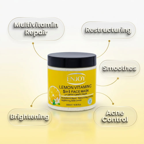Enjoy Face & Body 5 In 1 Whitening Mask Lemon 500 ml