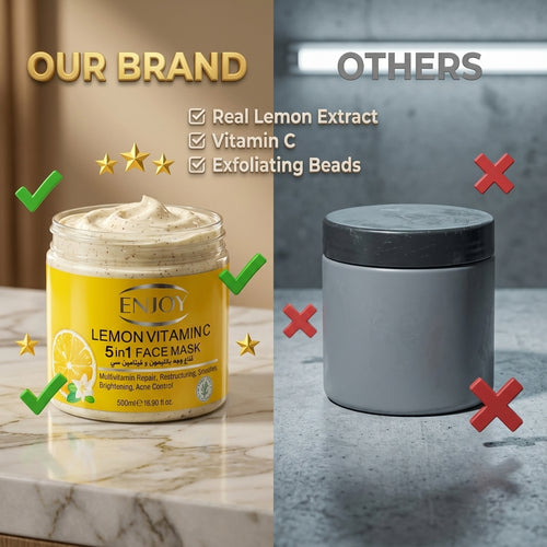 Enjoy Face & Body 5 In 1 Whitening Mask Lemon 500 ml