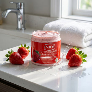 Enjoy Face & Body 5 In 1 Whitening Mask Strawberry 500 ml