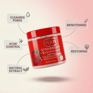 Enjoy Face & Body 5 In 1 Whitening Mask Strawberry 500 ml