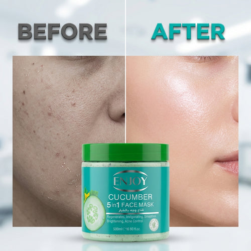 Enjoy Face & Body 5 In 1whitening Mask Cucumber 500 ml
