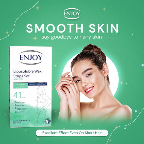 Enjoy Liposoluble Wax Strips Set For Normal Skin 41 pcs