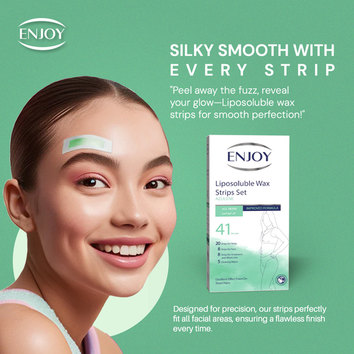 Enjoy Liposoluble Wax Strips Set For Sensitive Skin 41 pcs