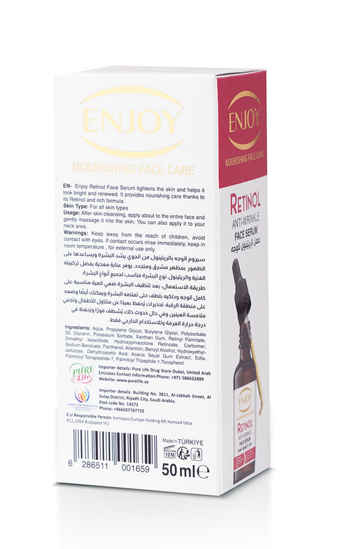 Enjoy Retinol Anti-Wrinkle Face Serum 50 ml