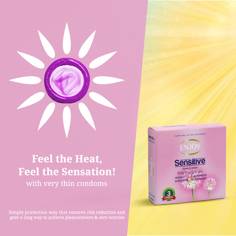 Enjoy Sensitive Premium Condoms 3 pcs