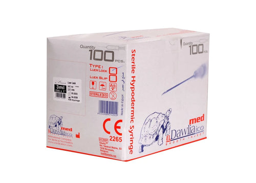 Aldawlia Sterile Hypodermic Syringes 3 ml 100 pcs