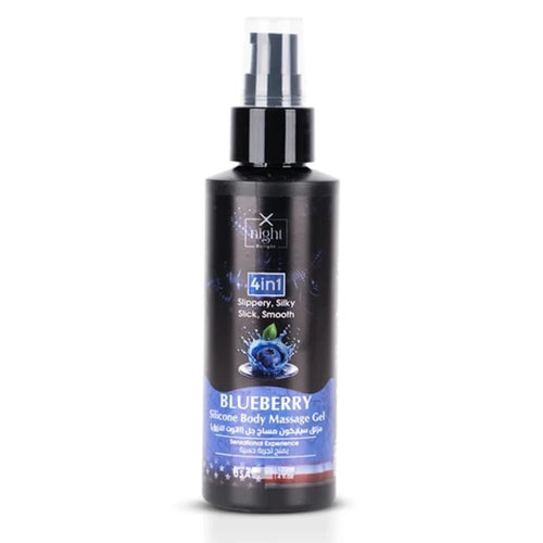 X-Night Delight 4x1 Silicone Body Massage Gel Blueberry 120 ml