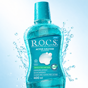 ROCS Whitening Mouth wash Active Calcium 400 ml – close-up