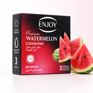 Enjoy Premium Condoms Watermelon Flavour 3 pcs