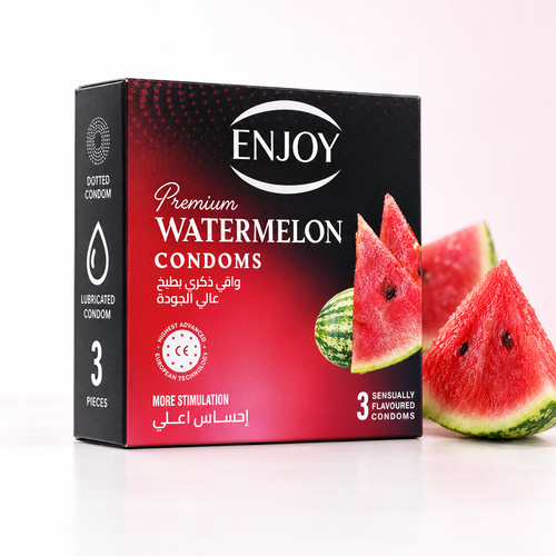 Enjoy Premium Condoms Watermelon Flavour 3 pcs