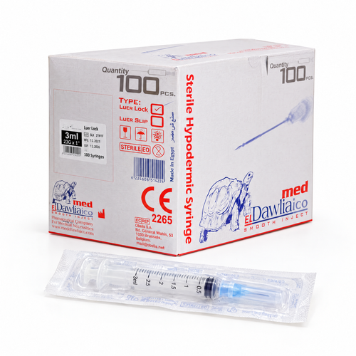 Aldawlia Sterile Hypodermic Syringes 3 ml 100 pcs