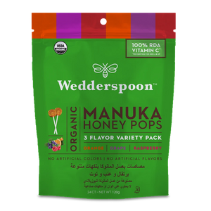 Wedderspoon Organic Manuka Honey Pops Assorted Flavours 24 pcs
