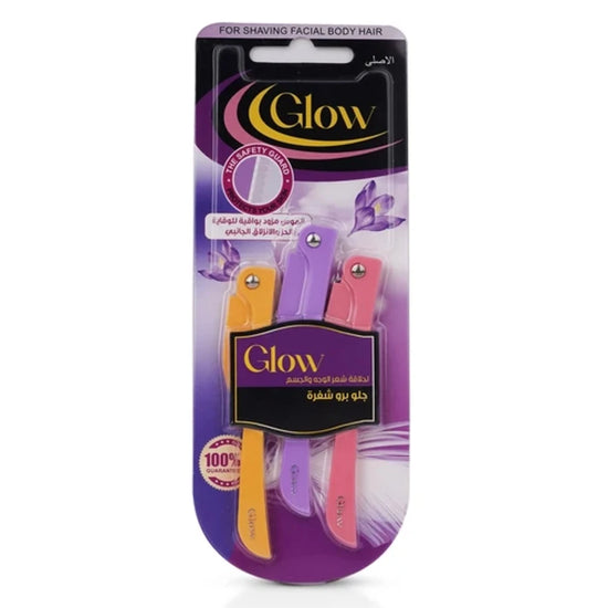 GLOW Face & Body Razors With Safety Guard For Women 3 pcs