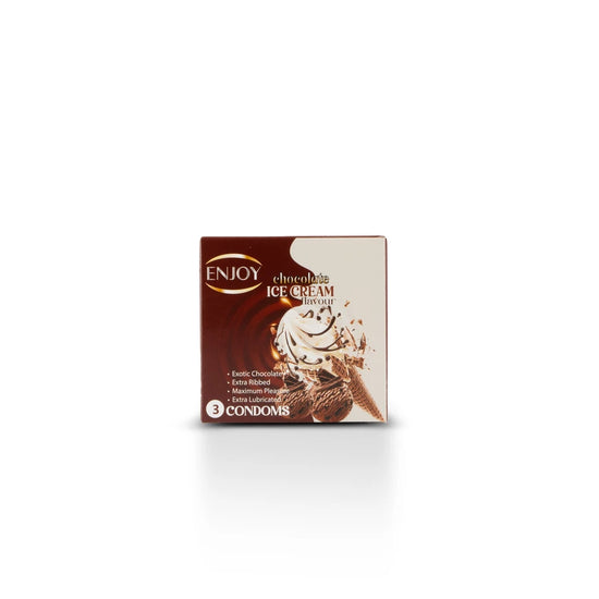 Enjoy Condoms Chocolate Ice Cream Flavor 3 pcs