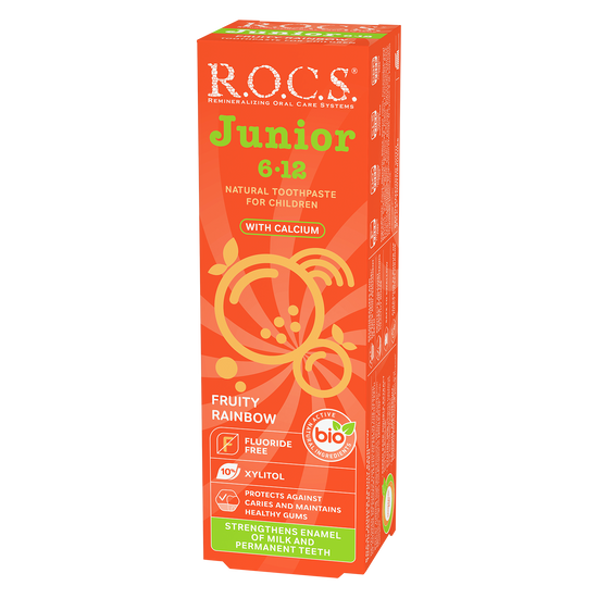 ROCS Toothpaste Junior 6-12 Years Fruity Rainbow 74 g