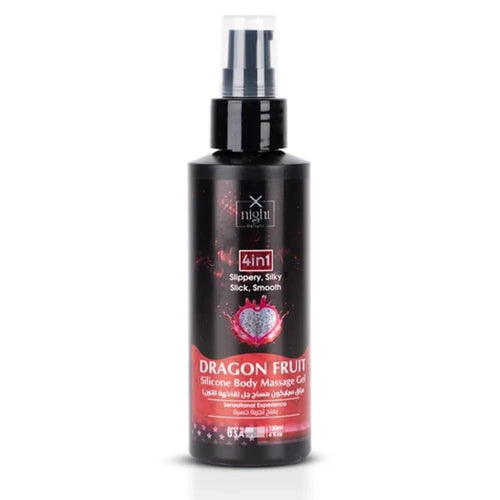 X-Night Delight 4x1 Silicone Body Massage Gel Dragon Fruit 120 ml