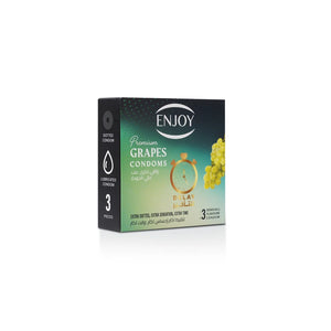Enjoy Premium Condoms for Delay Grapes Flavour 3 pcs