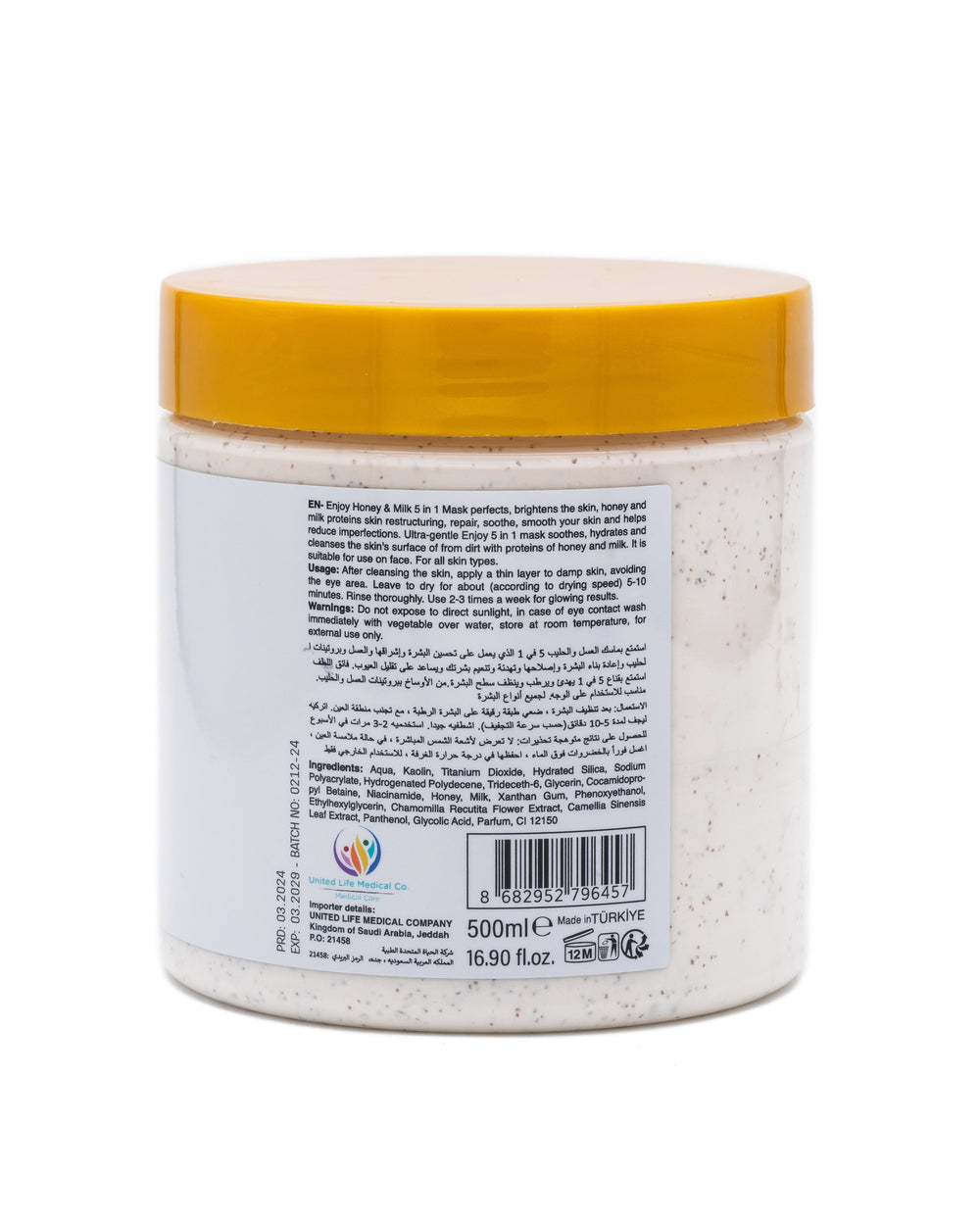 Enjoy Face & Body 5 In 1 Whitening Mask Honey & Milk 500 ml