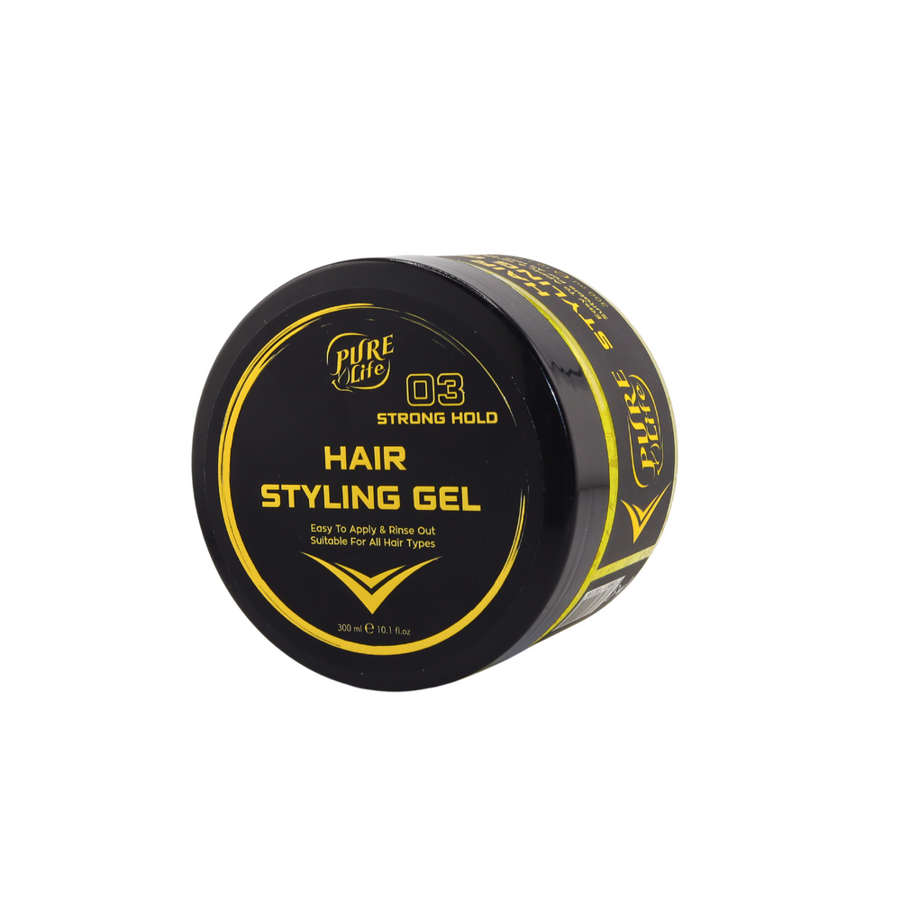 Pure Life Hair Styling Gel Strong Hold Yellow 300 ml 03