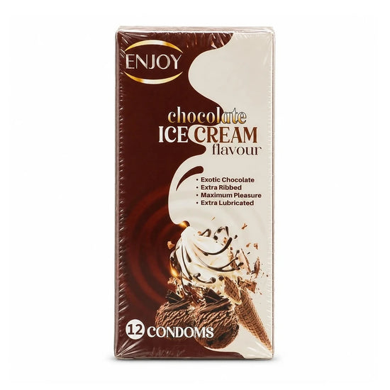 Enjoy Condoms Chocolate Ice Cream Flavor 12 pcs
