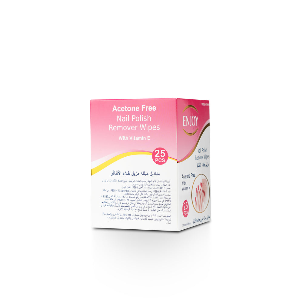 Enjoy Acetone Nail Polish Remover Wipes 25 pcs