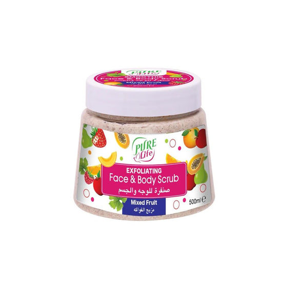 Pure Life Face & Body Scrub With Mixed Fruits 500 ml