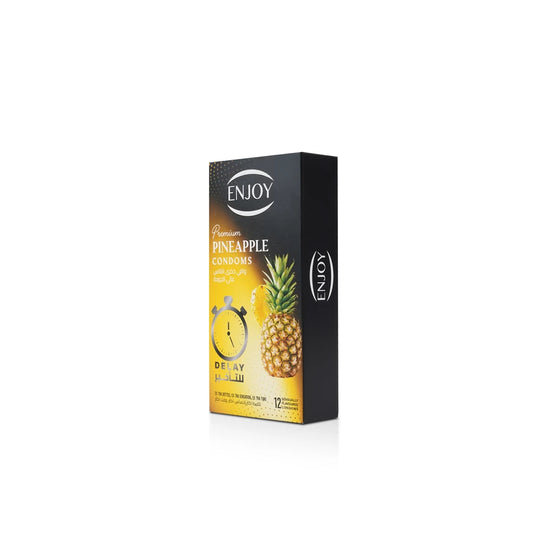 Enjoy Premium Condoms for Delay Pineapple Flavour 12 pcs