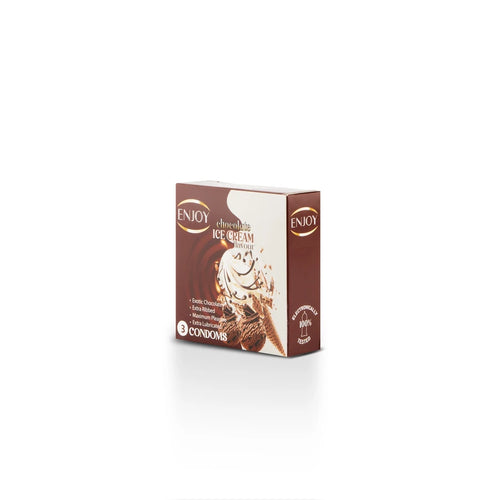 Enjoy Condoms Chocolate Ice Cream Flavor 3 pcs