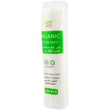 Purelife Organic Cotton Pads 100 pcs