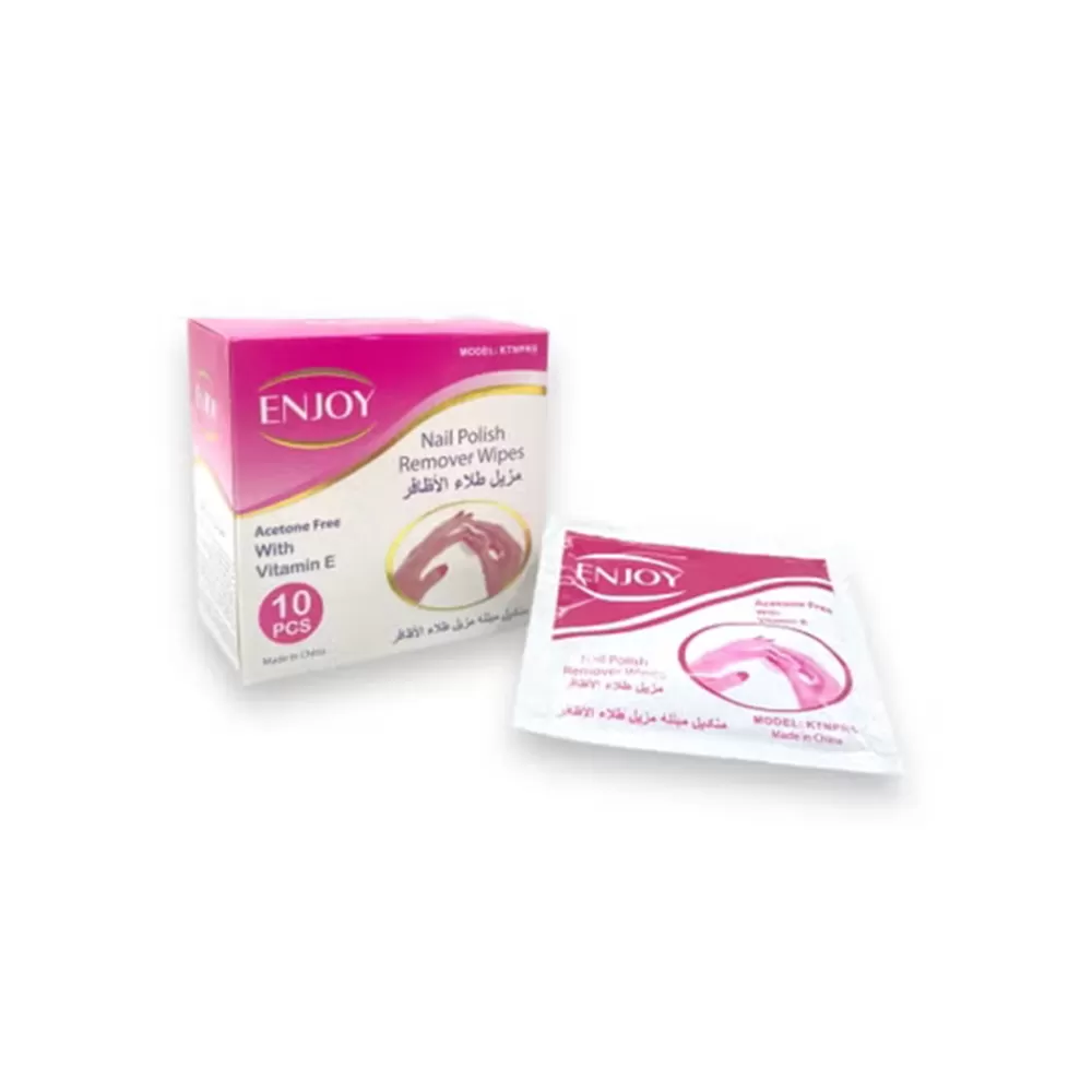 Enjoy Acetone Nail Polish Remover Wipes 10 pcs