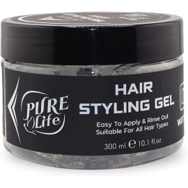 Pure Life Hair Styling Gel Wet Look White 300 ml