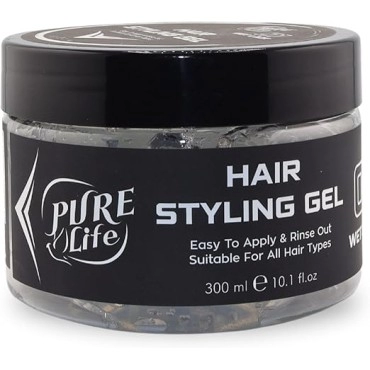 Pure Life Hair Styling Gel Wet Look White 300 ml