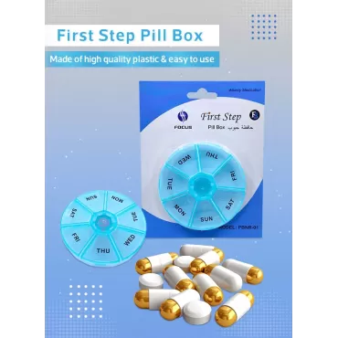 First Step Pill Box Round Weekly